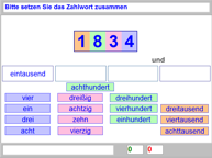 Aufgabenbild Zahlenverständnis: Zahl-Zahlwort